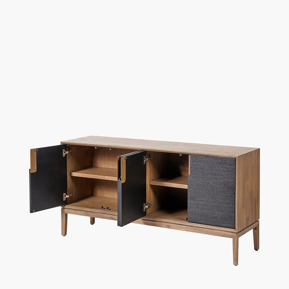 Gio Black & Natural Acacia Wood Sideboard